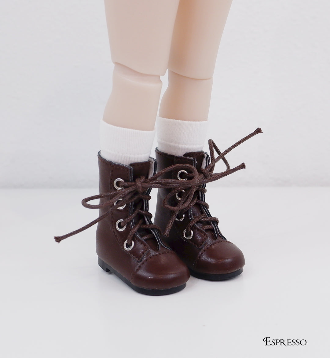 Mid Calf Lace Up Boots - 58mm - Fashion Friends doll shoes