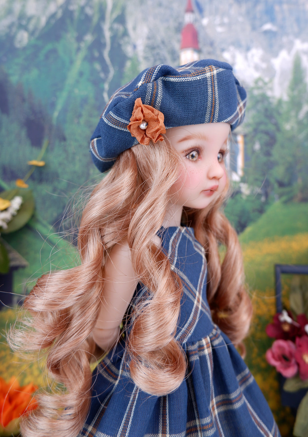 European Plaid - dress with shoes for Ruby Red Fashion Friends doll