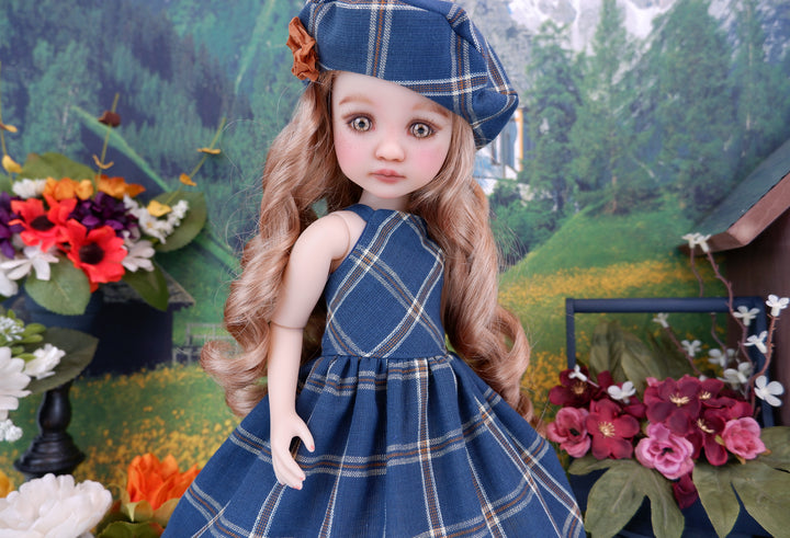 European Plaid - dress with shoes for Ruby Red Fashion Friends doll