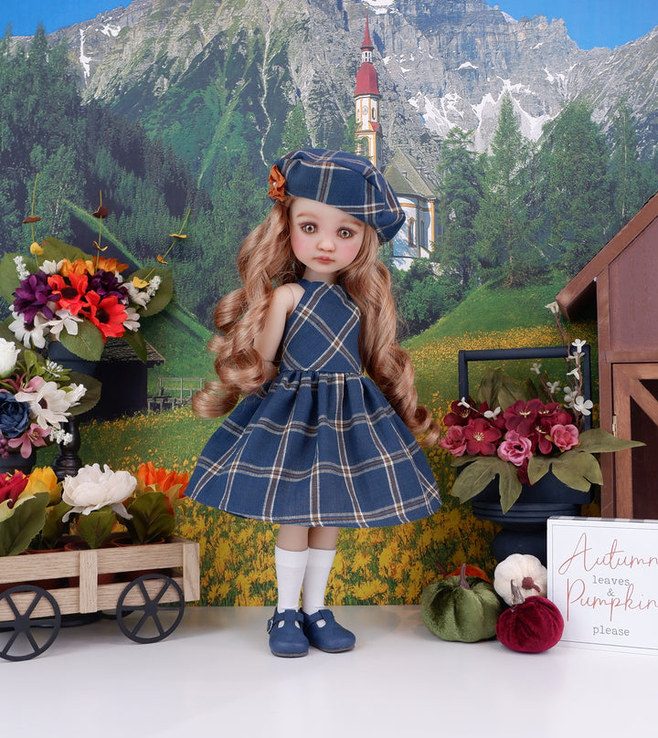 European Plaid - dress with shoes for Ruby Red Fashion Friends doll