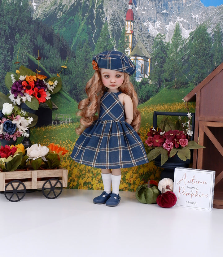 European Plaid - dress with shoes for Ruby Red Fashion Friends doll