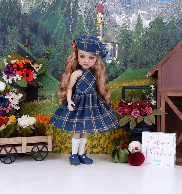 European Plaid - dress with shoes for Ruby Red Fashion Friends doll