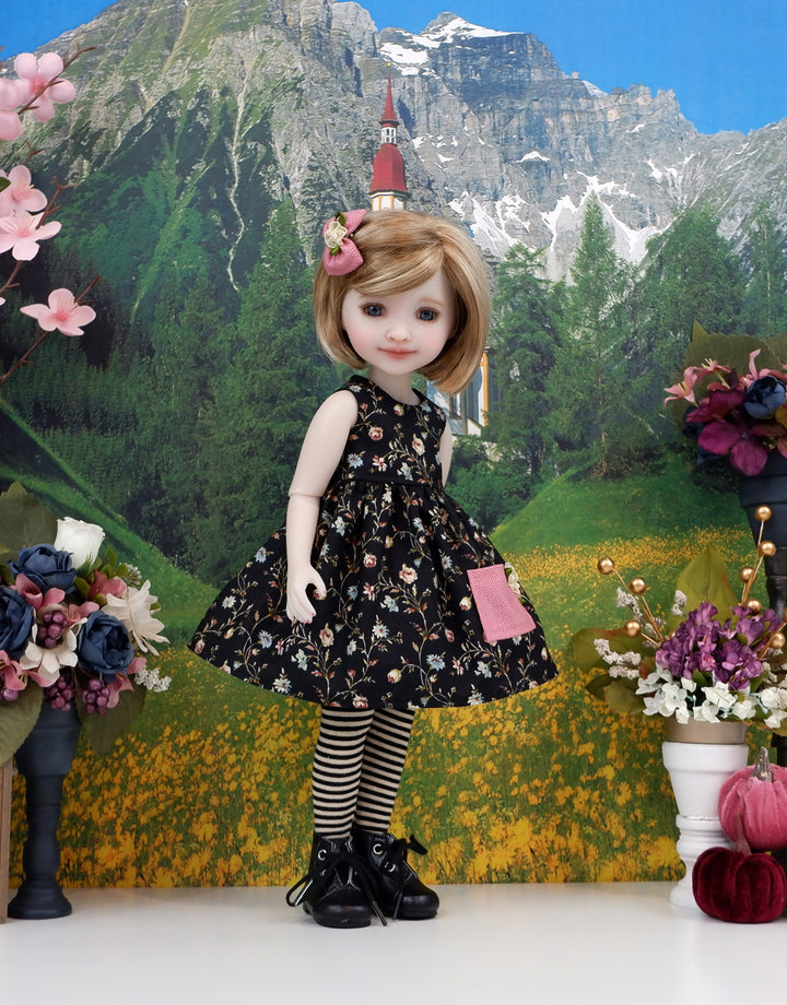 Evening Wildflowers - dress, sweater &amp; boots for Ruby Red Fashion Friends doll
