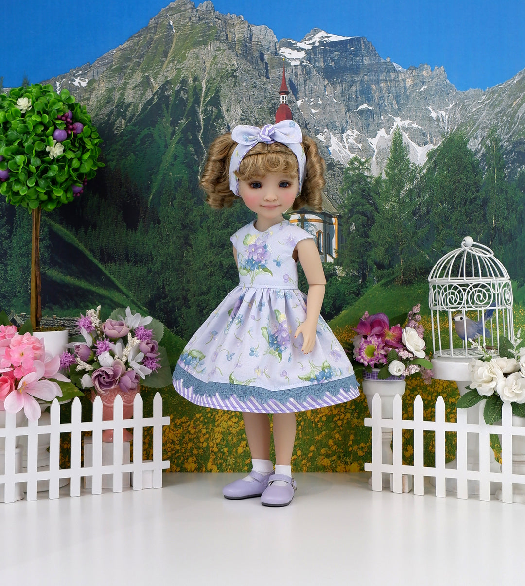 Fairy Violets - dress with shoes for Ruby Red Fashion Friends doll