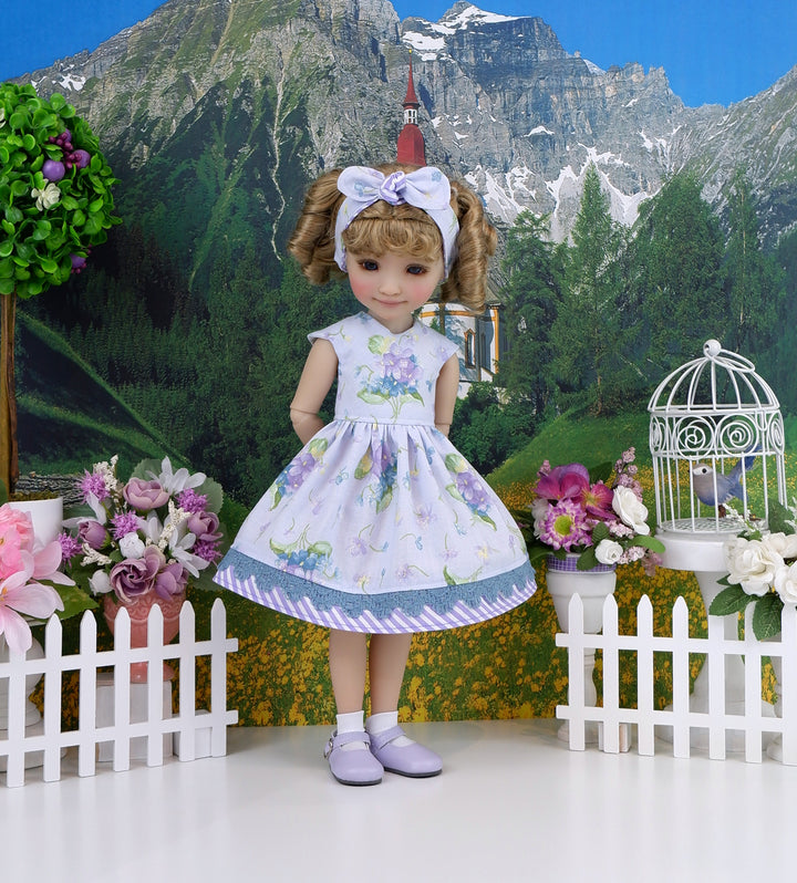 Fairy Violets - dress with shoes for Ruby Red Fashion Friends doll