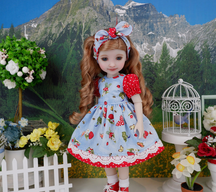 Fairytale Mushrooms - dress and boots for Ruby Red Fashion Friends doll