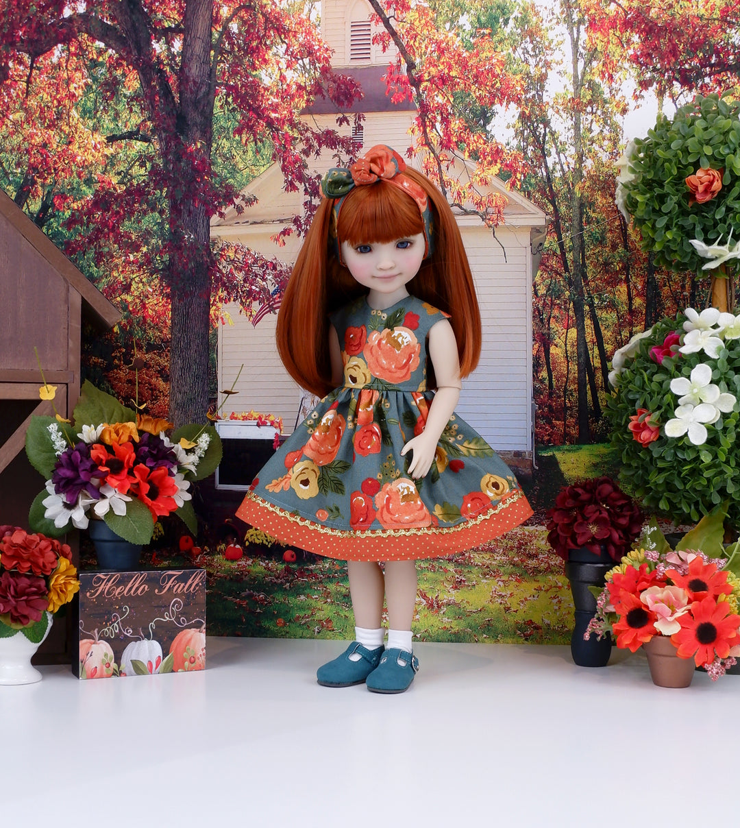 Fall Afternoon - dress with shoes for Ruby Red Fashion Friends doll