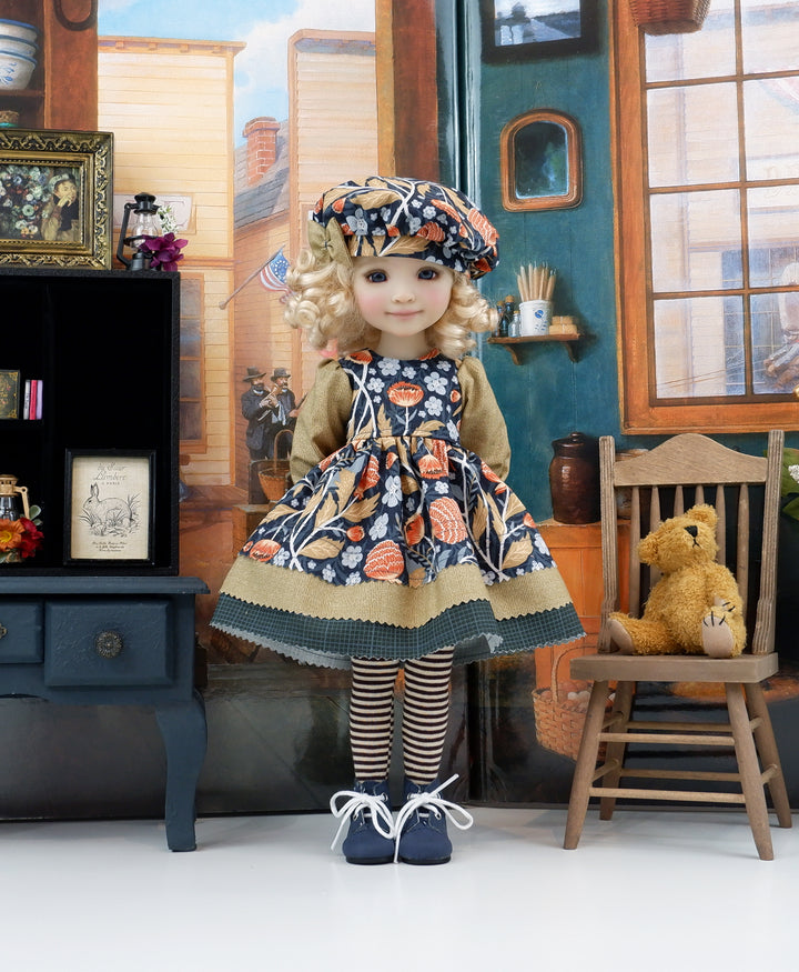 Fall Dahlia - dress with boots for Ruby Red Fashion Friends doll