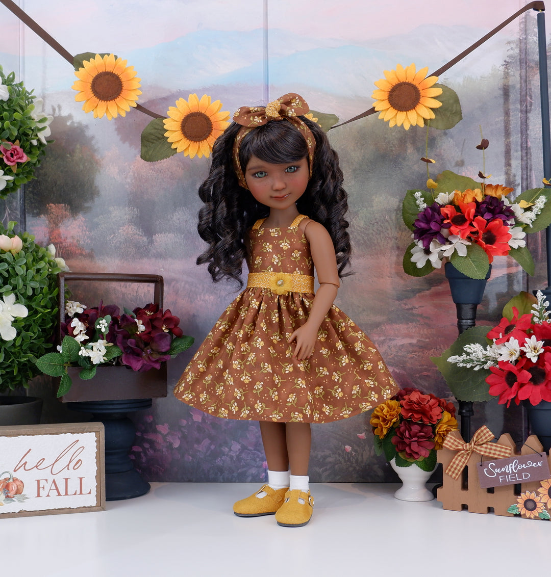 Fall Daisy - dress and shoes for Ruby Red Fashion Friends doll