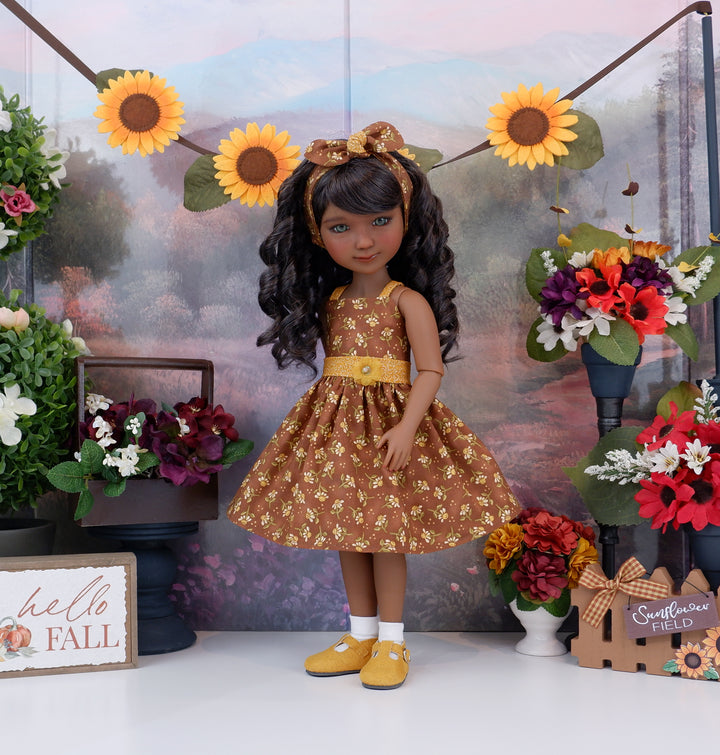 Fall Daisy - dress and shoes for Ruby Red Fashion Friends doll