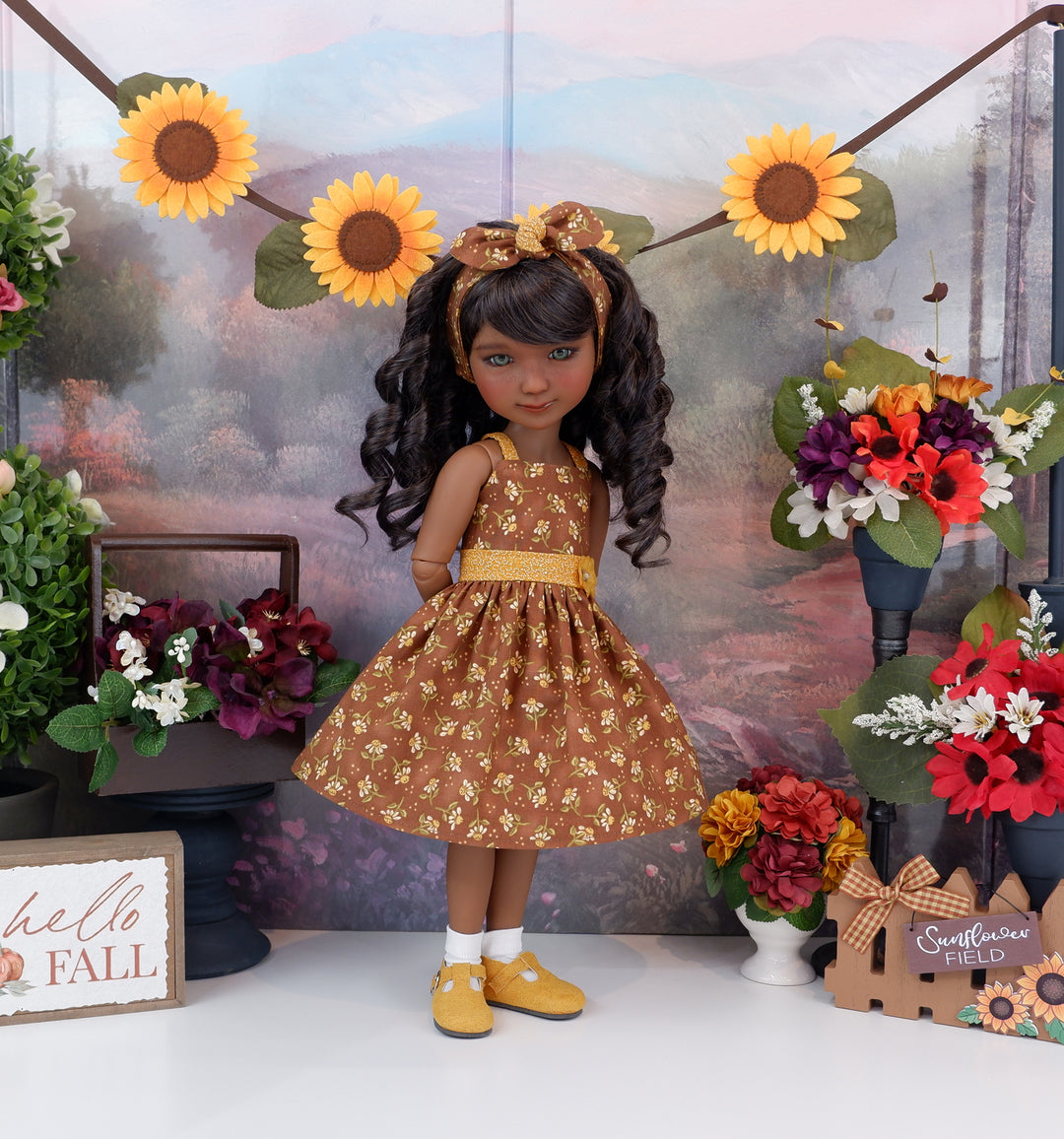 Fall Daisy - dress and shoes for Ruby Red Fashion Friends doll