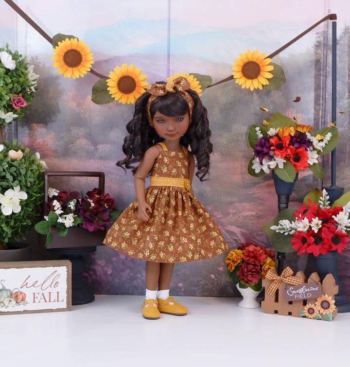 Fall Daisy - dress and shoes for Ruby Red Fashion Friends doll
