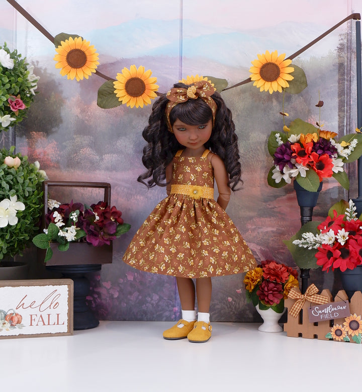 Fall Daisy - dress and shoes for Ruby Red Fashion Friends doll