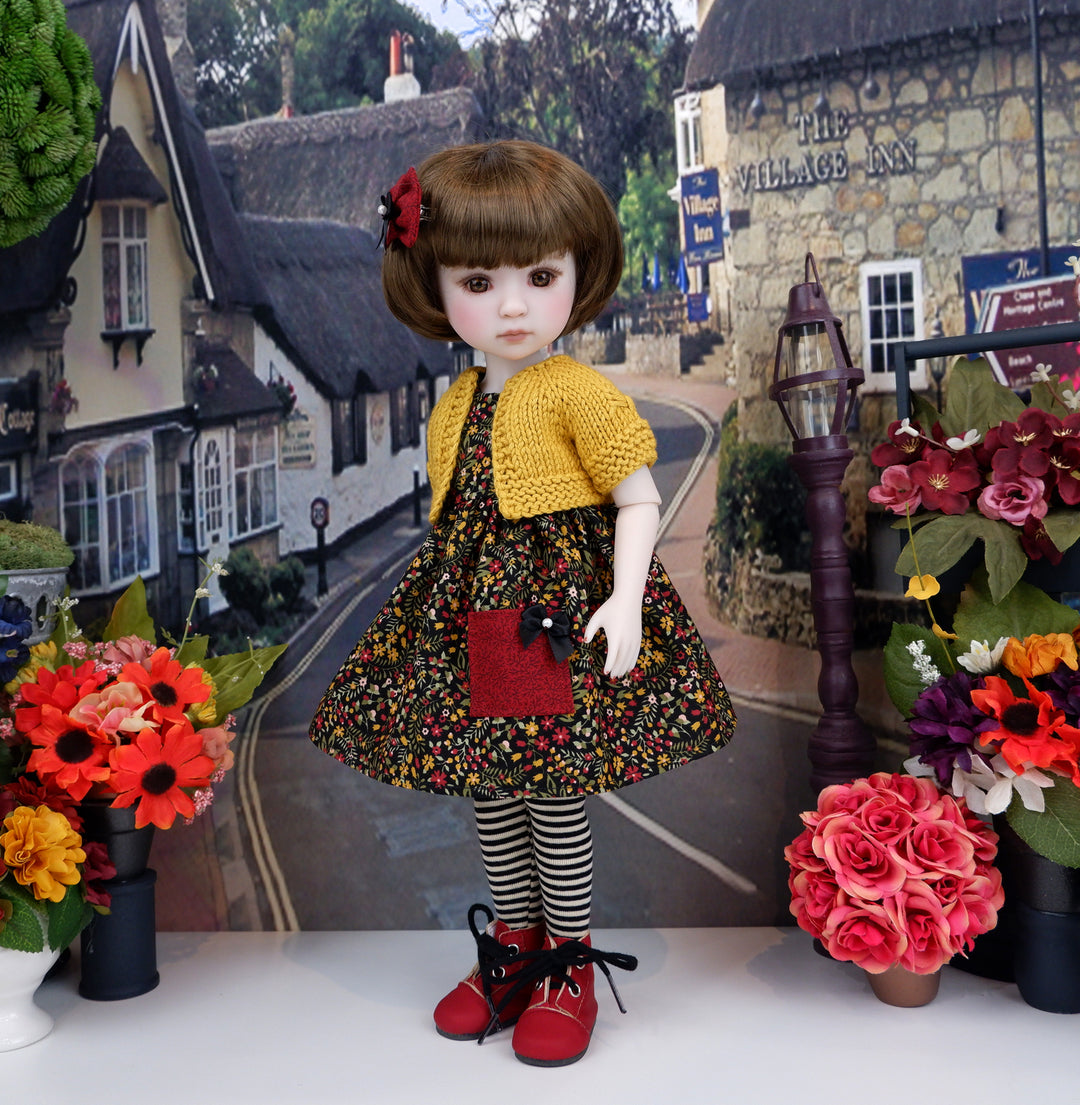 Fall Garden - dress with sweater & boots for Ruby Red Fashion Friends doll