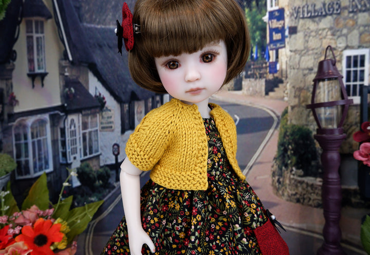 Fall Garden - dress with sweater & boots for Ruby Red Fashion Friends doll