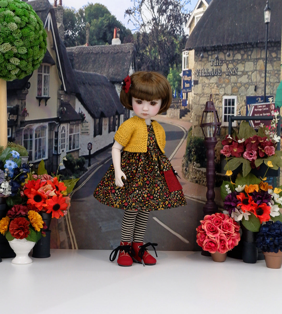 Fall Garden - dress with sweater & boots for Ruby Red Fashion Friends Cottontail Doll Designs Fall Garden - dress with sweater & boots for Ruby Red Fashion Friends Cottontail Doll Designs