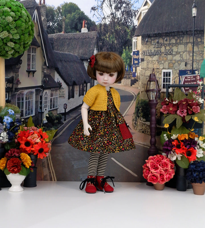 Fall Garden - dress with sweater & boots for Ruby Red Fashion Friends doll