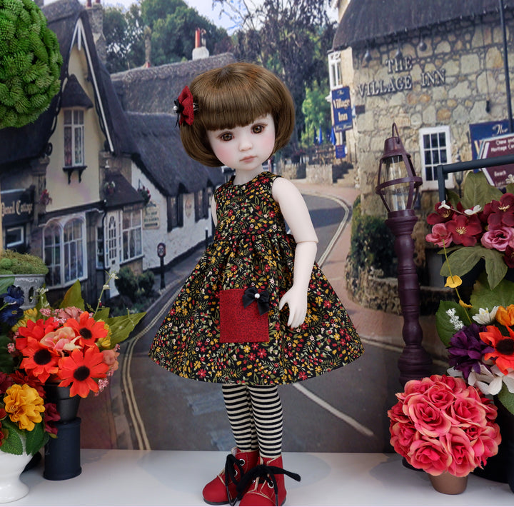 Fall Garden - dress with sweater & boots for Ruby Red Fashion Friends doll