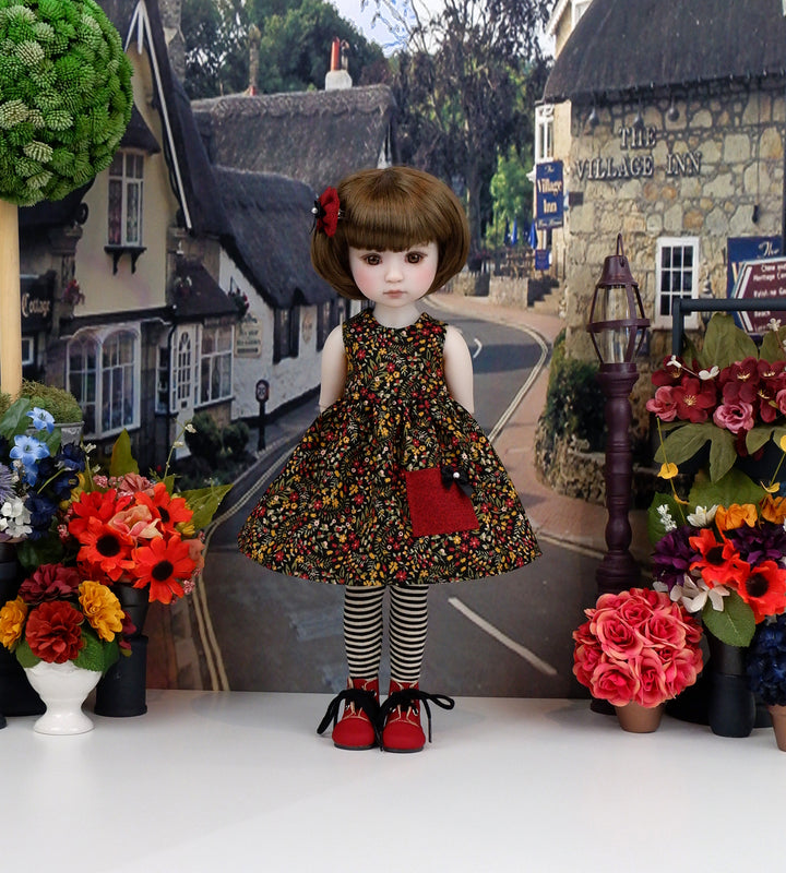 Fall Garden - dress with sweater & boots for Ruby Red Fashion Friends doll