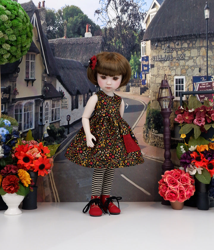 Fall Garden - dress with sweater & boots for Ruby Red Fashion Friends doll