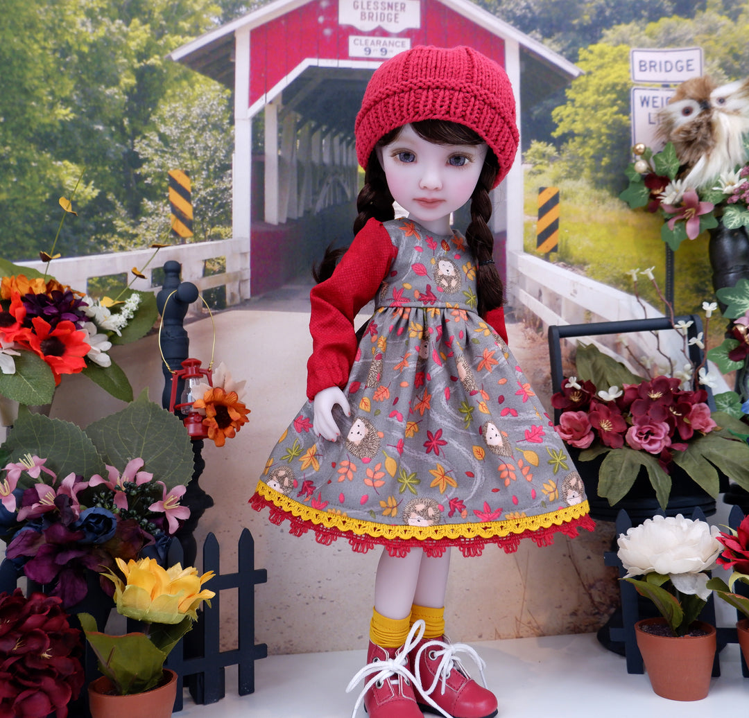 Fall Hedgehog - dress with boots for Ruby Red Fashion Friends doll