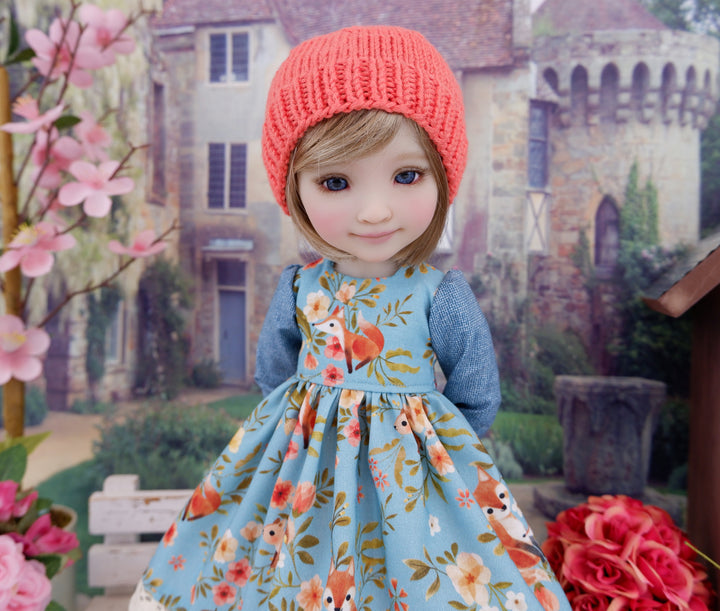 Fall Meadow Fox - dress ensemble with boots for Ruby Red Fashion Friends doll