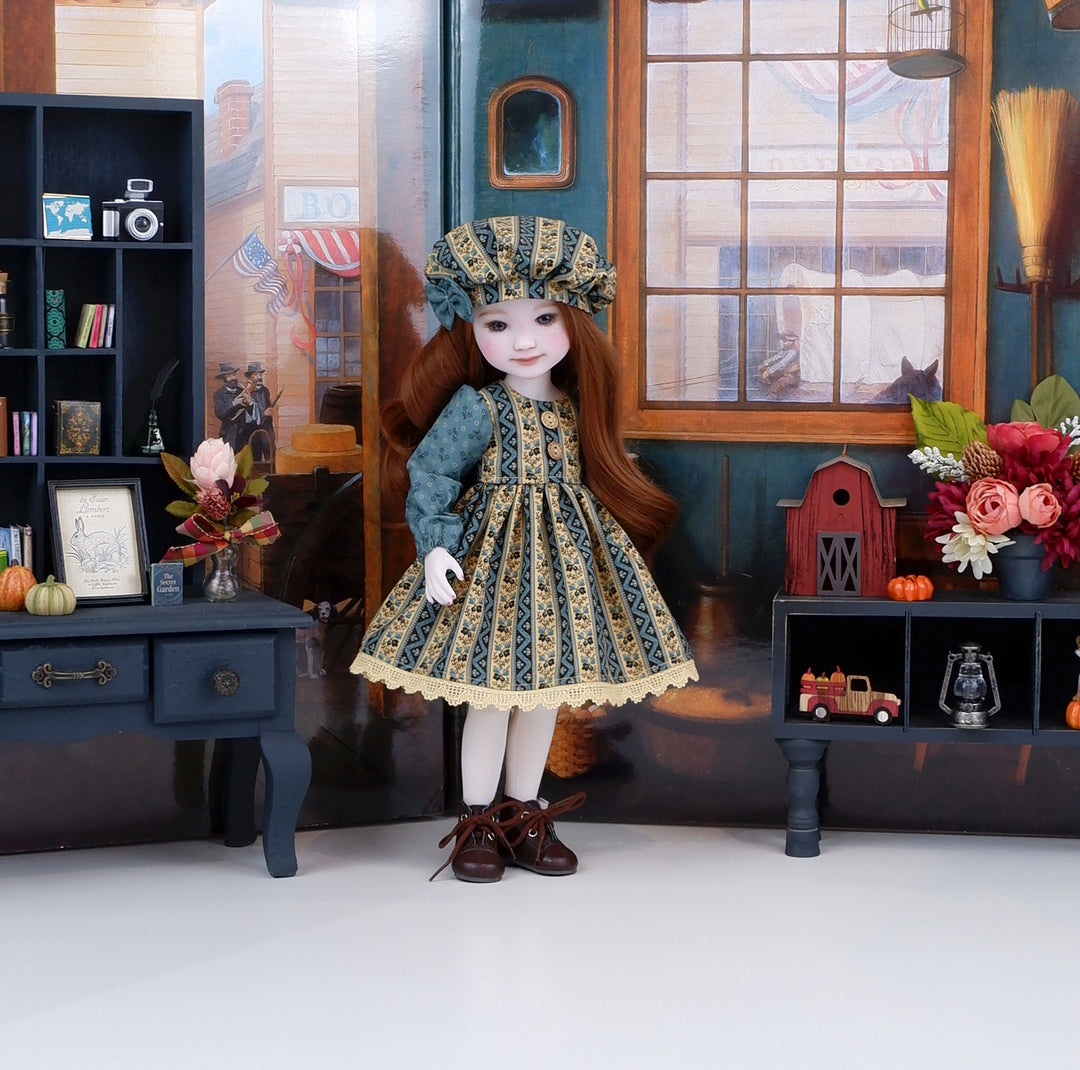 Fall Mercantile - dress and boots for Ruby Red Fashion Friends doll