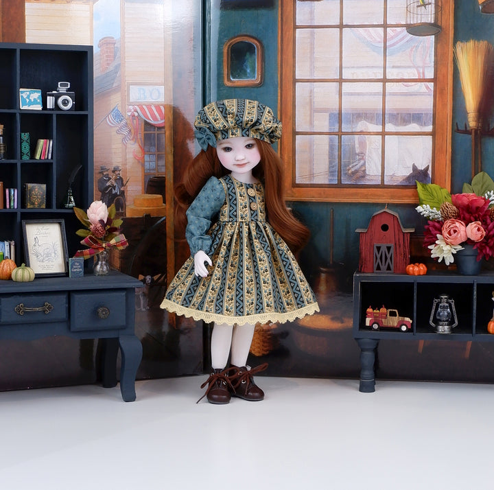 Fall Mercantile - dress and boots for Ruby Red Fashion Friends doll