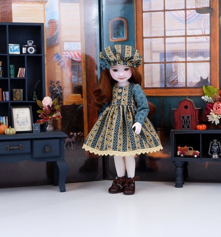 Fall Mercantile - dress and boots for Ruby Red Fashion Friends doll