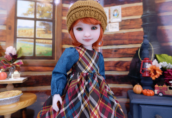 Fall Plaid - dress with boots for Ruby Red Fashion Friends doll