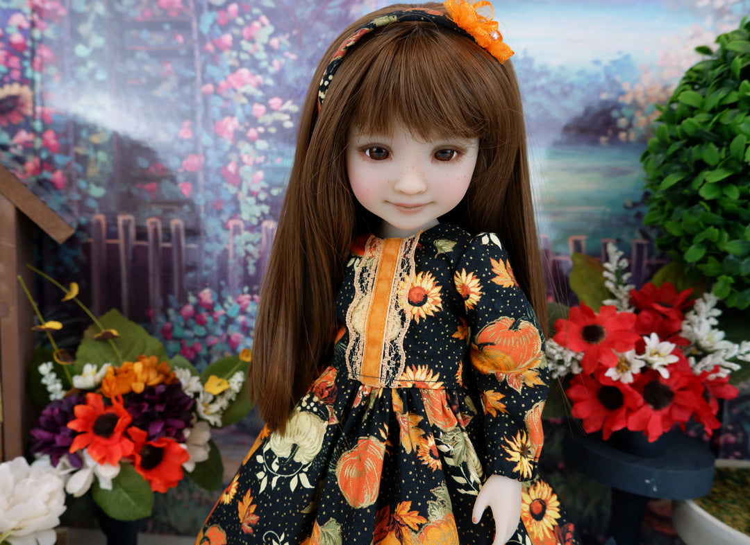 Fall Pumpkins - dress with boots for Ruby Red Fashion Friends doll