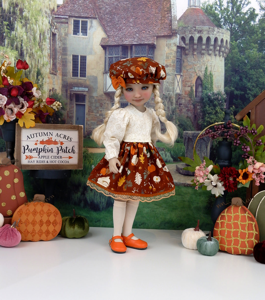 Fall Season - dress & vest with shoes for Ruby Red Fashion Friends doll