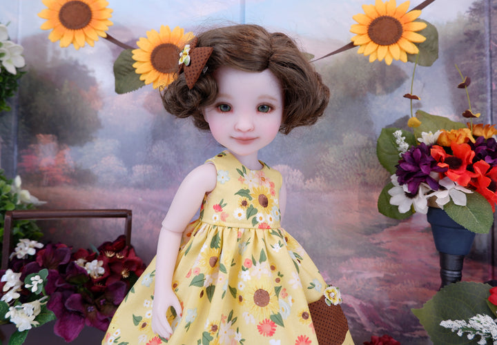 Fall Sunflower - dress with boots for Ruby Red Fashion Friends doll