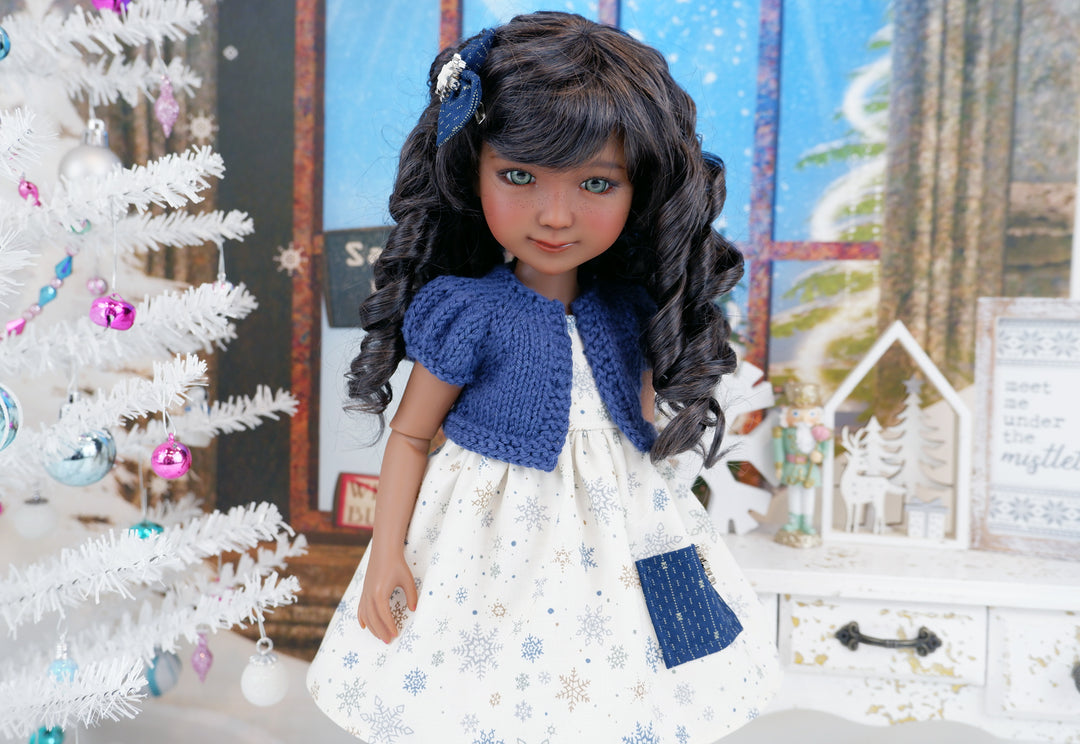 Falling Snow - dress with sweater & shoes for Ruby Red Fashion Friends Cottontail Doll Designs Falling Snow - dress with sweater & shoes for Ruby Red Fashion Friends Cottontail Doll Designs