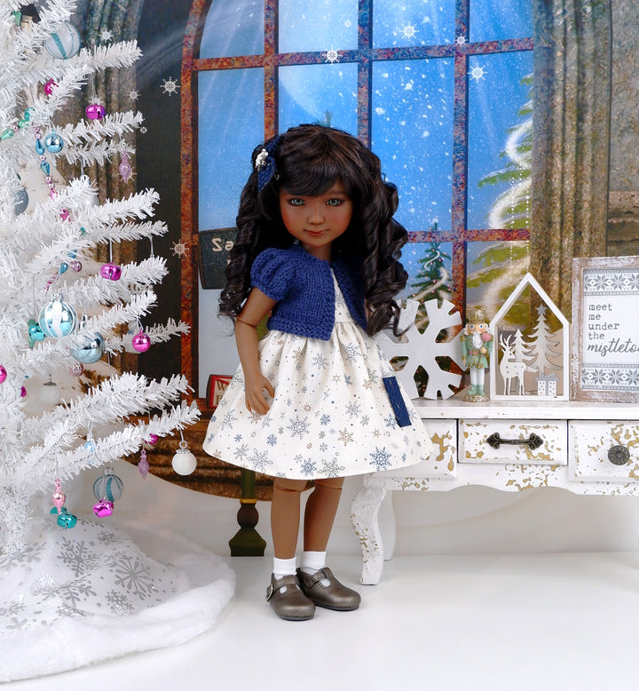 Falling Snow - dress with sweater & shoes for Ruby Red Fashion Friends doll