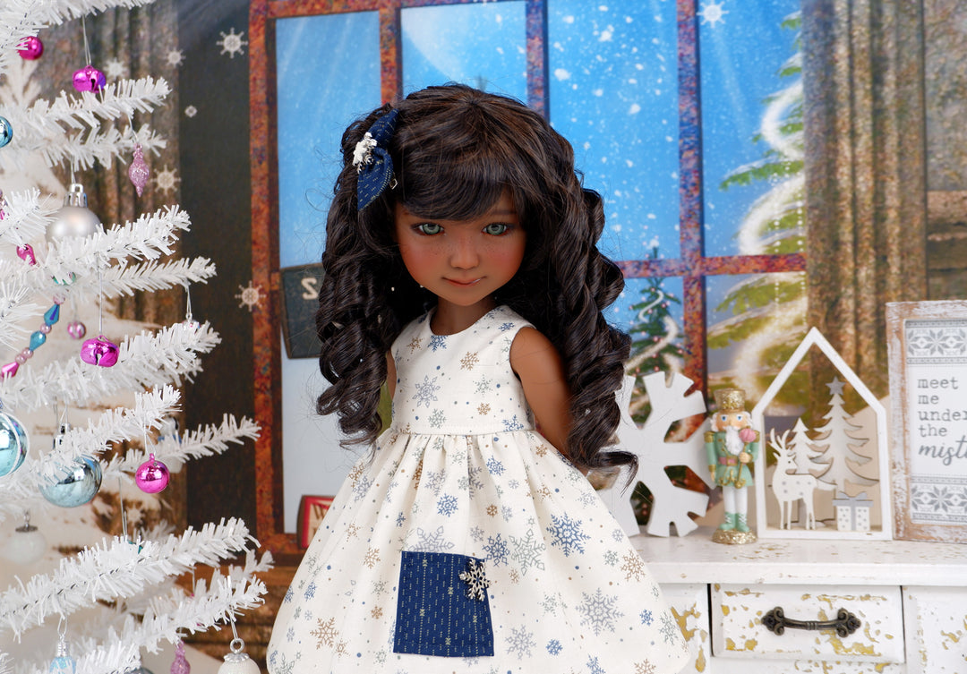 Falling Snow - dress with sweater & shoes for Ruby Red Fashion Friends Cottontail Doll Designs Falling Snow - dress with sweater & shoes for Ruby Red Fashion Friends Cottontail Doll Designs