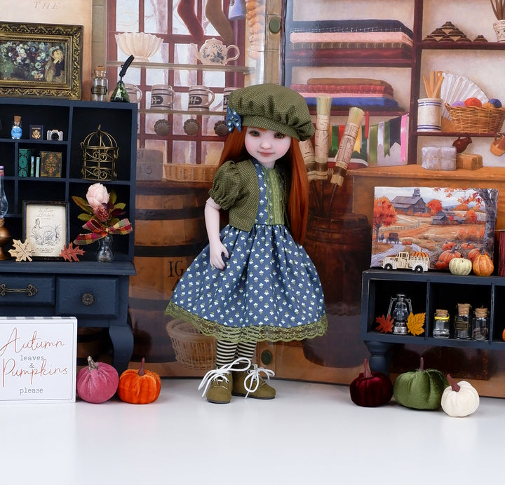 Farmers Market - dress and jacket with boots for Ruby Red Fashion Friends doll