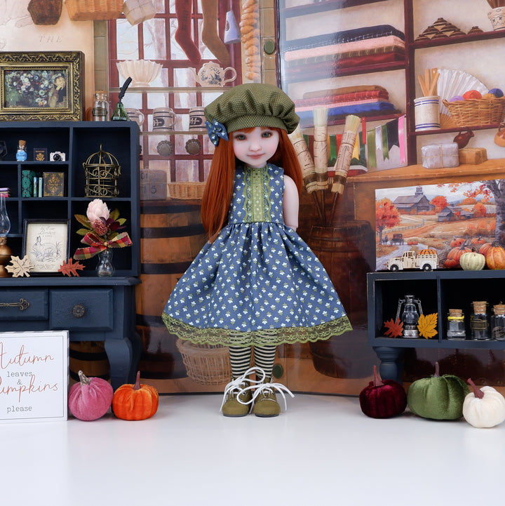 Farmers Market - dress and jacket with boots for Ruby Red Fashion Friends doll