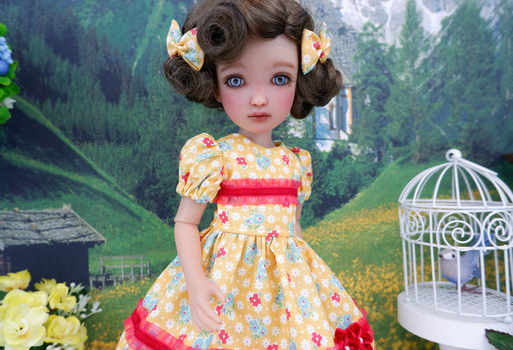 Farmhouse Posies - dress and shoes for Ruby Red Fashion Friends doll