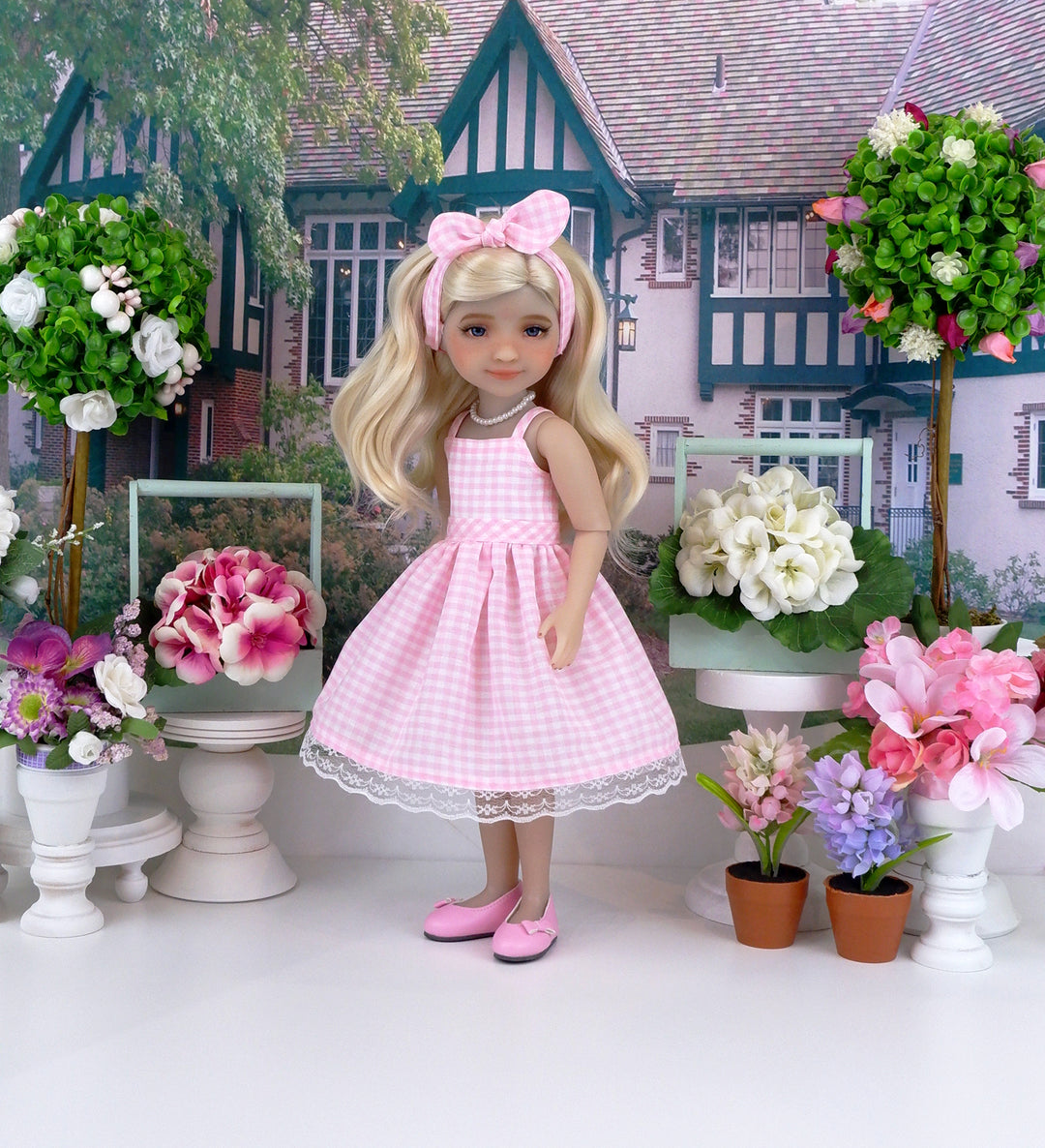 barbie fashionista white dress red flowers Favorite Doll