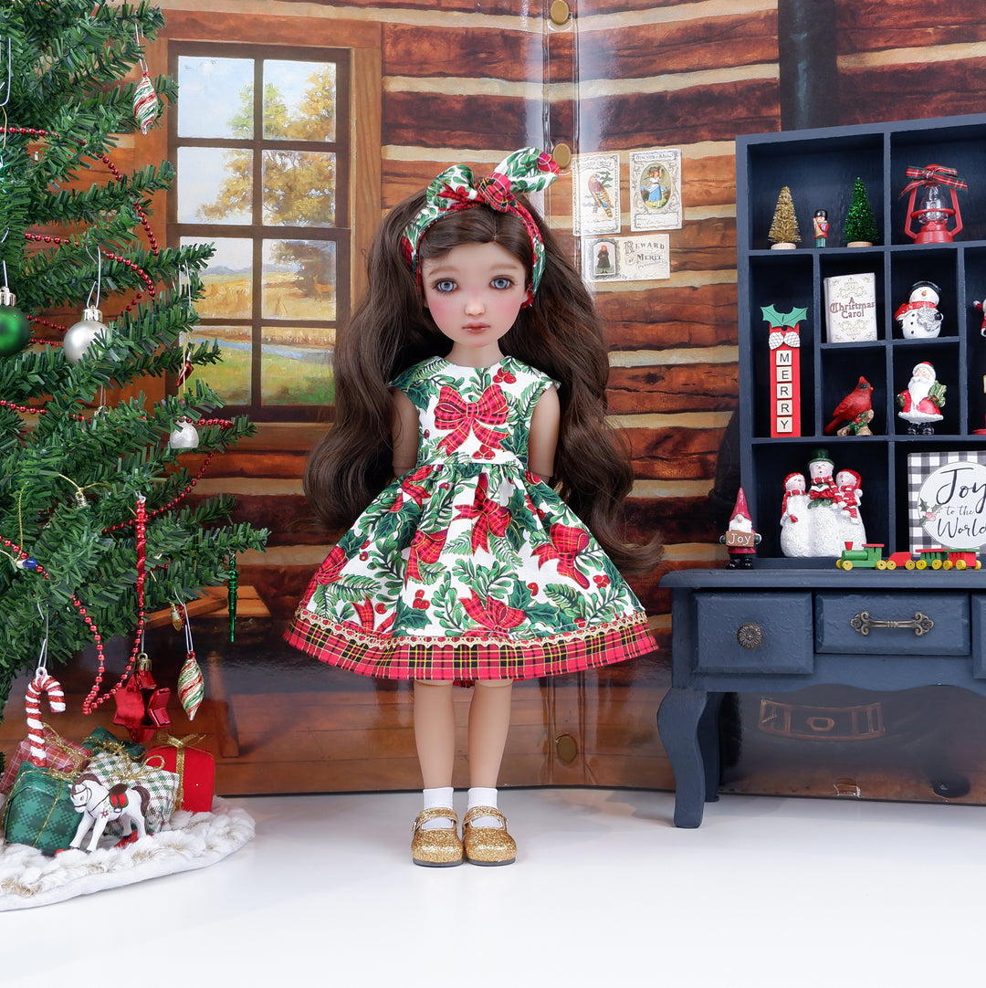 Festive Bows - dress with shoes for Ruby Red Fashion Friends doll