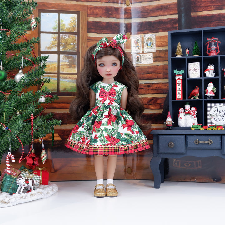 Festive Bows - dress with shoes for Ruby Red Fashion Friends doll