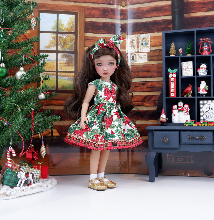 Festive Bows - dress with shoes for Ruby Red Fashion Friends doll
