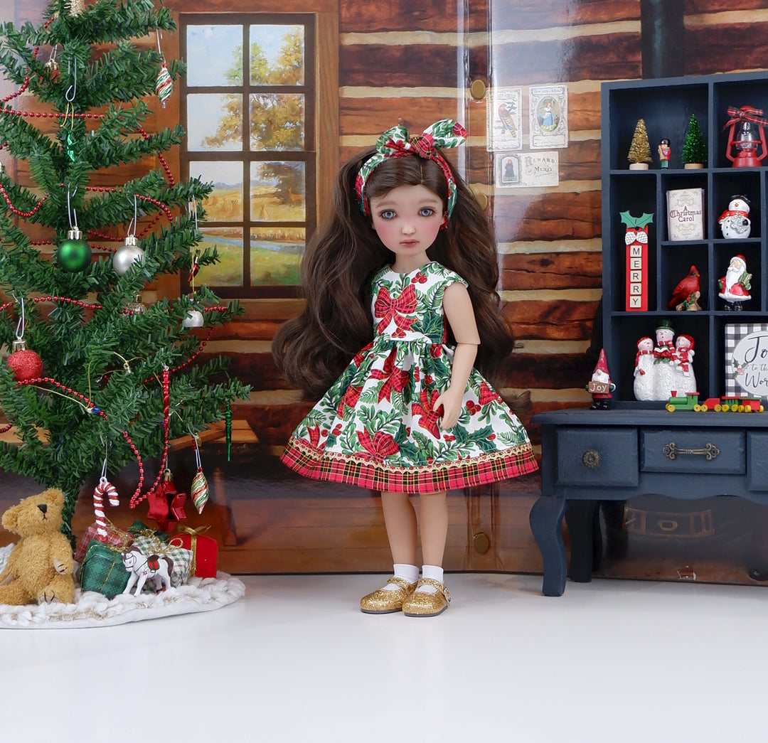 Festive Bows - dress with shoes for Ruby Red Fashion Friends doll