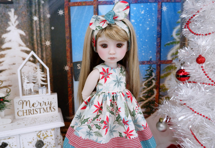 Festive Poinsettia - dress with boots for Ruby Red Fashion Friends doll