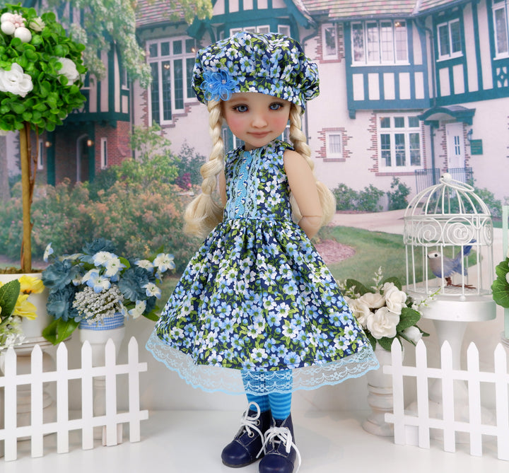 Field of Blue - dress with boots for Ruby Red Fashion Friends doll