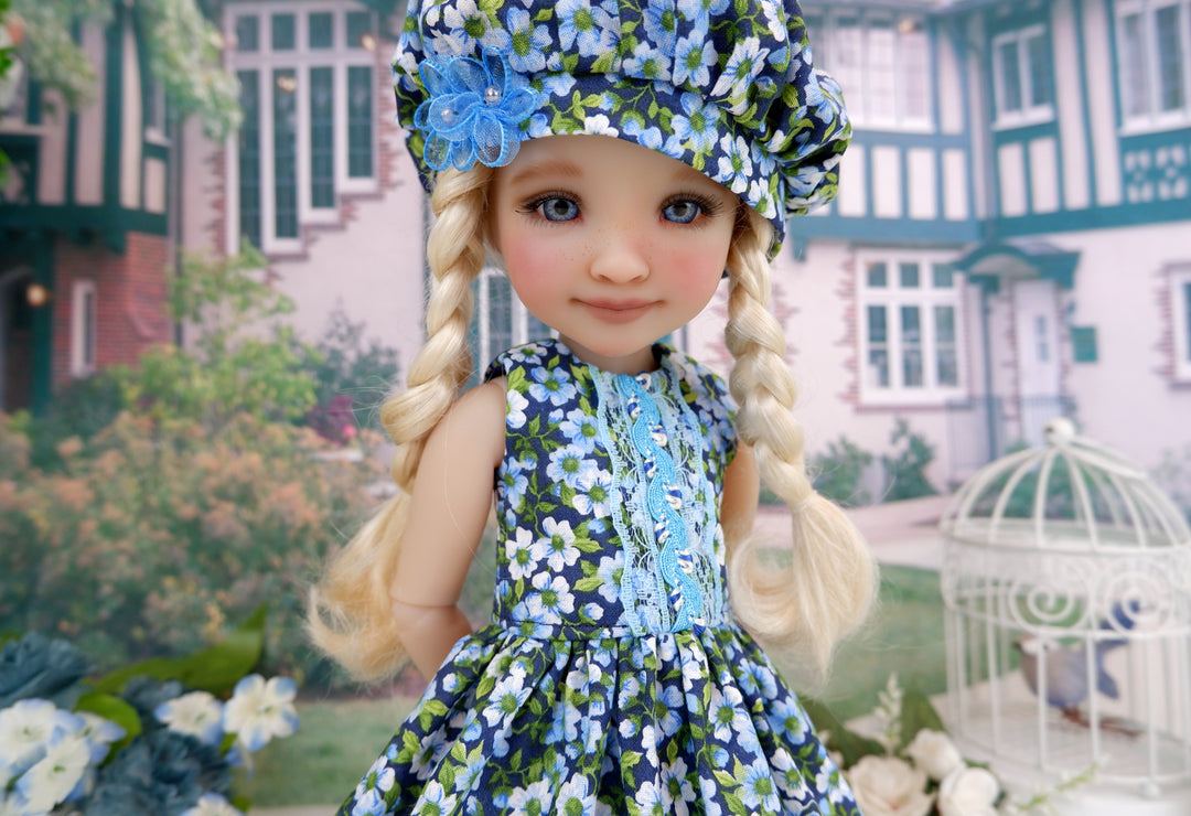 Field of Blue - dress with boots for Ruby Red Fashion Friends doll