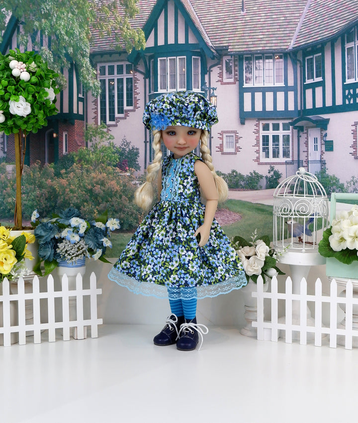 Field of Blue - dress with boots for Ruby Red Fashion Friends doll