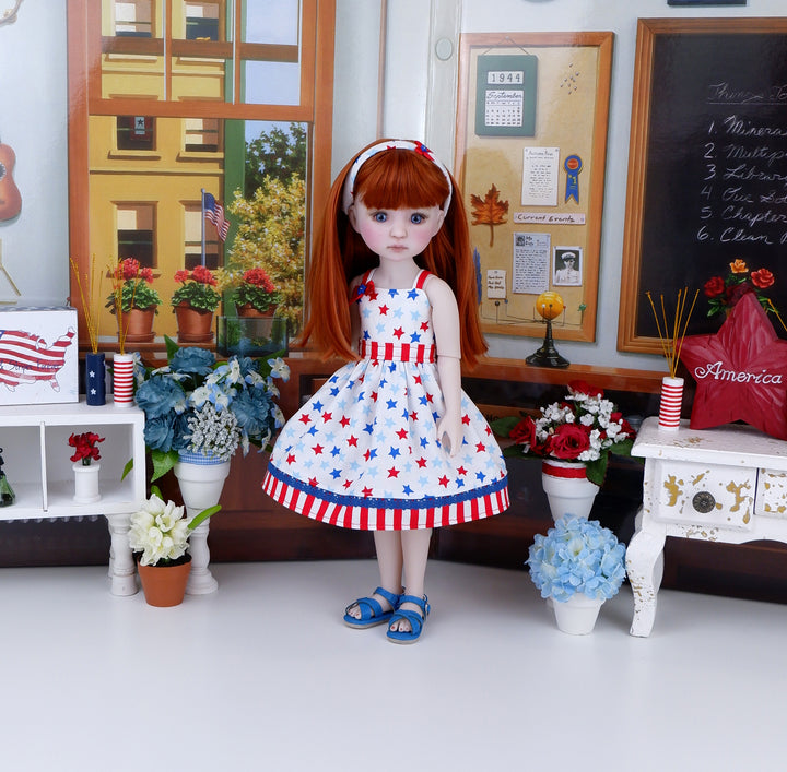 Field of Stars - dress with sandals for Ruby Red Fashion Friends doll
