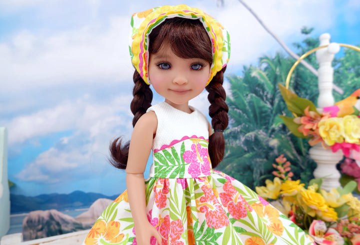 Fiesta Hibiscus - dress with sandals for Ruby Red Fashion Friends doll